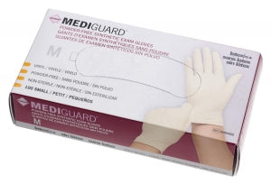 Medline MediGuard Synthetic Exam Gloves - CA Only - For California Only, MediGuard Powder-Free Stretch Vinyl Exam Gloves, Size M - 6MSV602