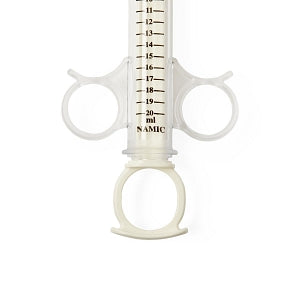 Namic Angiographic 20 mL Control Syringes - Angiographic High-Pressure Control Syringe with Thumb-Ring Plunger and Finger Ring, Fixed Male Luer Lock, 0.5 mL Reservoir, 20 mL - H965700750231