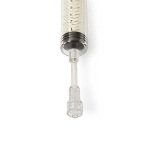 Namic Angiographic 10 mL Control Syringes - Angiographic High-Pressure Control Syringe with Thumb-Ring Plunger and Finger Ring, Fixed Male Luer Lock, 2" Extension, 0.5 mL Reservoir, 10 mL - H965700850041