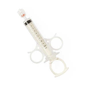 Namic Angiographic 10 mL Control Syringes with Rotator - Angiographic High-Pressure Control Syringe with Palm-Pad Plunger and Finger Grip, Rotating Male Adaptor, 0.5 mL Reservoir, 10 mL - H965700850071