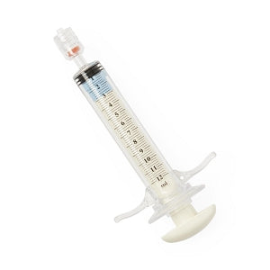 Namic Angiographic 12 mL Control Syringes with Rotator - High-Pressure Control Syringe with Palm Pad Plunger and Finger Grip, Rotating Male Adaptor Fitting, 12 mL - H965700981071