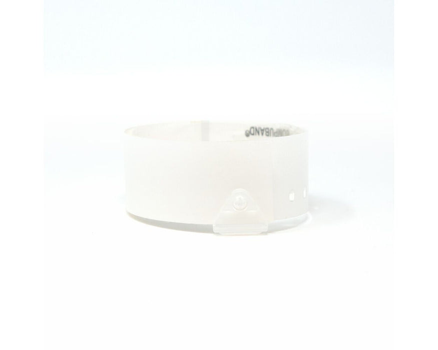 CompuBand® Direct Thermal Patient ID Wristband, Adult/Pediatric, Snap Closure, 1.5" Core, White - 7023TC-11-PDM