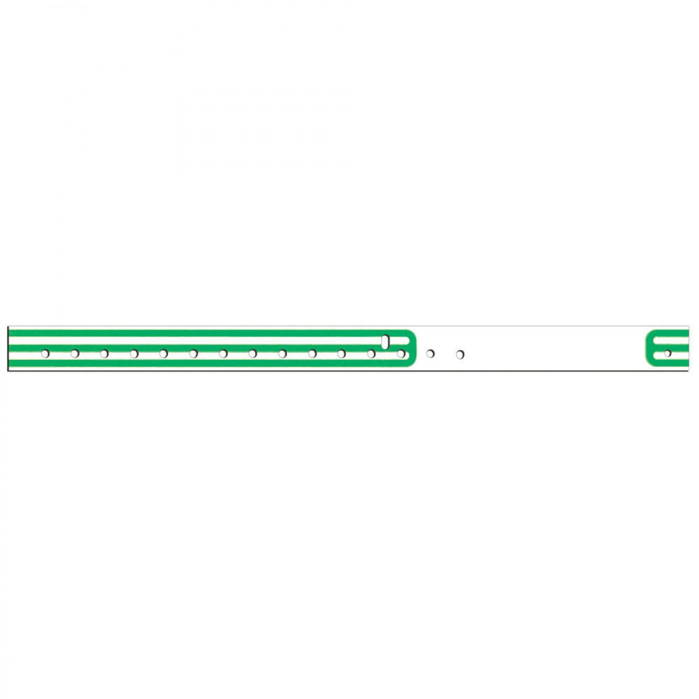 Compuband Thermal Wristband Thermal Clasp Closure 3/4"X11 1/2 1" Pedi Green - 350 Per Box Quantity: 350 Per Box Information Area: 3 1/8" L X 3/4" H Size Of Band: 11 1/2" L X 3/4" W Core Size: 1" Outer Diameter: 4.10"