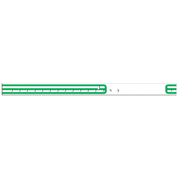 Compuband Thermal Wristband Thermal Clasp Closure 3/4"X11 1/2 1" Pedi Green - 350 Per Box Quantity: 350 Per Box Information Area: 3 1/8" L X 3/4" H Size Of Band: 11 1/2" L X 3/4" W Core Size: 1" Outer Diameter: 4.10"