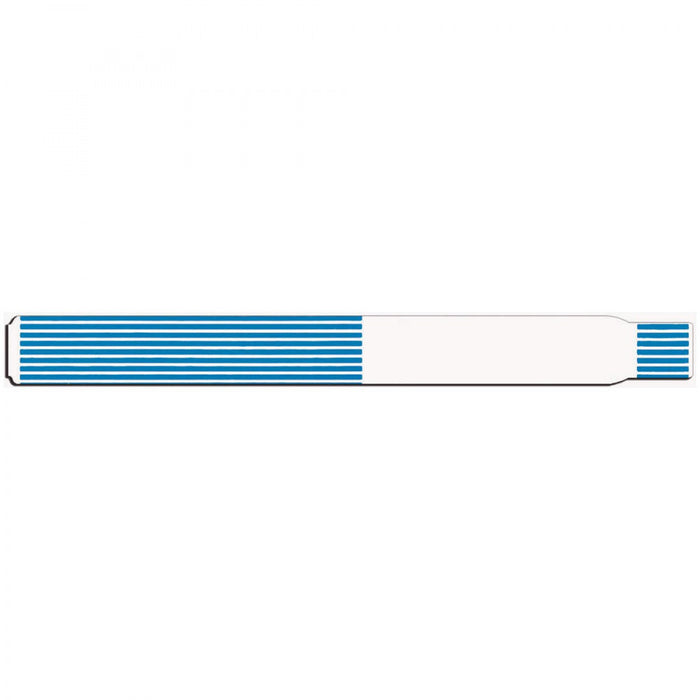 Scanband Thermal Wristband Thermal Adhesive Closure 1 1/8"X11 1/2 1 1/2" Adult Blue - 500 Per Box