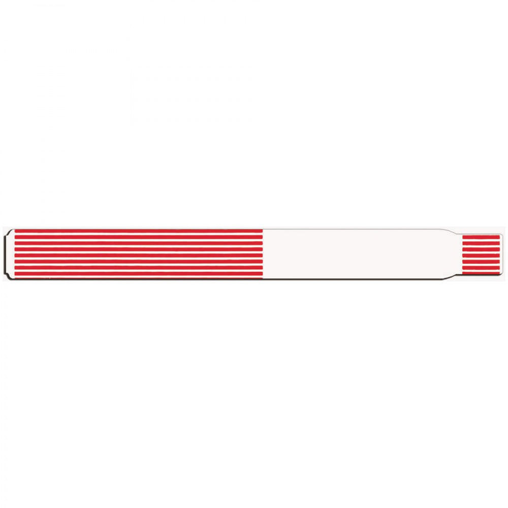 Scanband Thermal Wristband Thermal Adhesive Closure 1 1/8"X11 1/2 1" Adult Red - 340 Per Box