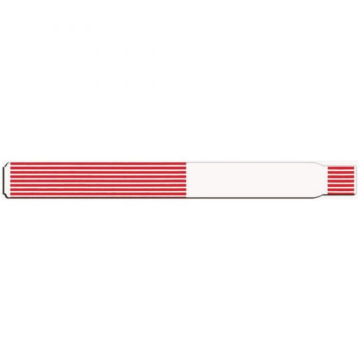 Scanband Thermal Wristband Thermal Adhesive Closure 1 1/8"X11 1/2 1" Adult Red - 340 Per Box