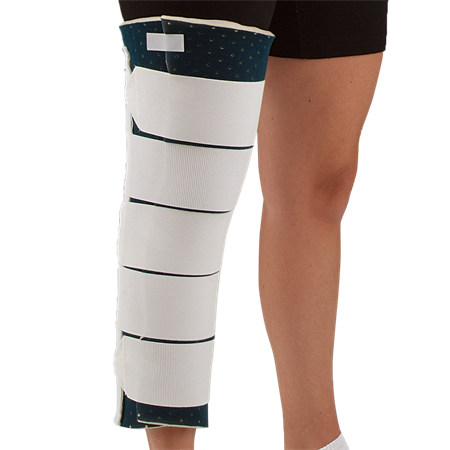 Preforated Foam Knee Immobilizer with Elastic Straps