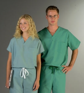 Medline Encore Unisex Reversible V-Neck Scrub Top with 2 Pockets - DBD-TOP, SCRUB, 2PKT, ROYAL-ENCORE, MDL-CC, 3 - 710PRYXXXL-CM