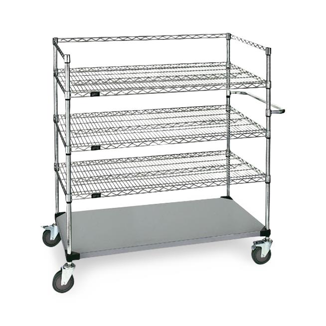 Quantum Open Surgical Case Carts - Open Surgical Case Cart, Stainless Steel, 4 Shelf, 24" W x 60" L x 60" H - WRSC4-54-2460FS