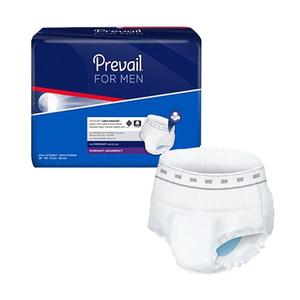 First Quality Prevail for Men Protective Underwear Overnight Absorbency, Waist Medium, 28" to 40"