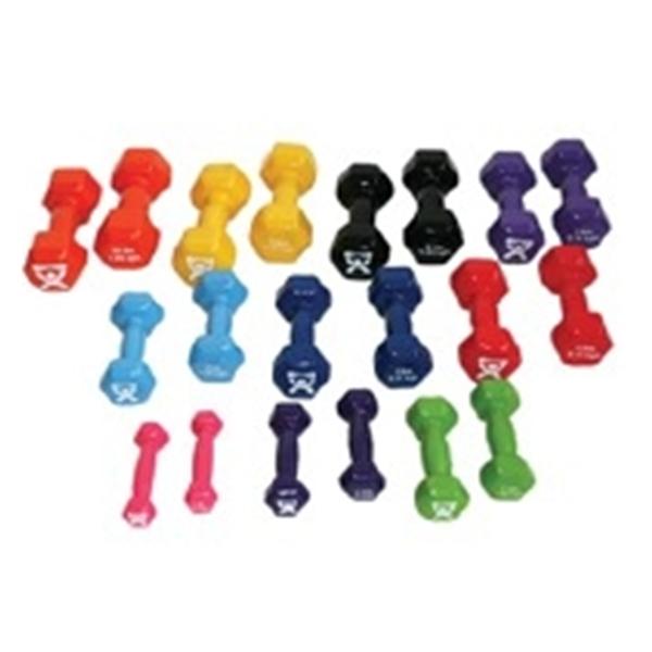 Fabrication Enterprises Dumbbell Weight CanDo 1-5lb 10 Piece Set Assorted Colors 1/St