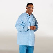 Encompass Disposable Safecare Staff Jacket - Disposable Safecare Staff Jacket, Blue, Size L - 47386-240