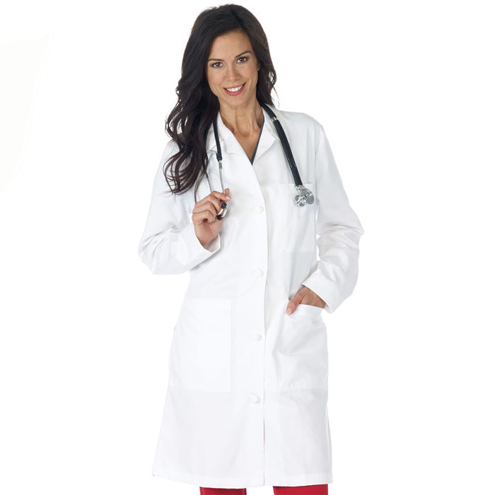 Encompa Knot Button Closure Lab Coats - LABCOAT, KNOT, BTN, IPAD, 38" - 763-011