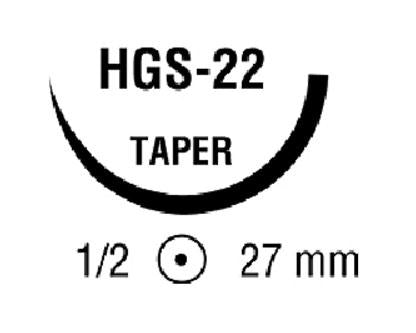 Covidien Surgilon Coated Braided Nylon Sutures - Surgilon Coated Braided Nylon Reverse Cutting Suture with HOS-12 1/2 Circle Needle, 5" x 18", Size 1, Black - 88861913-72