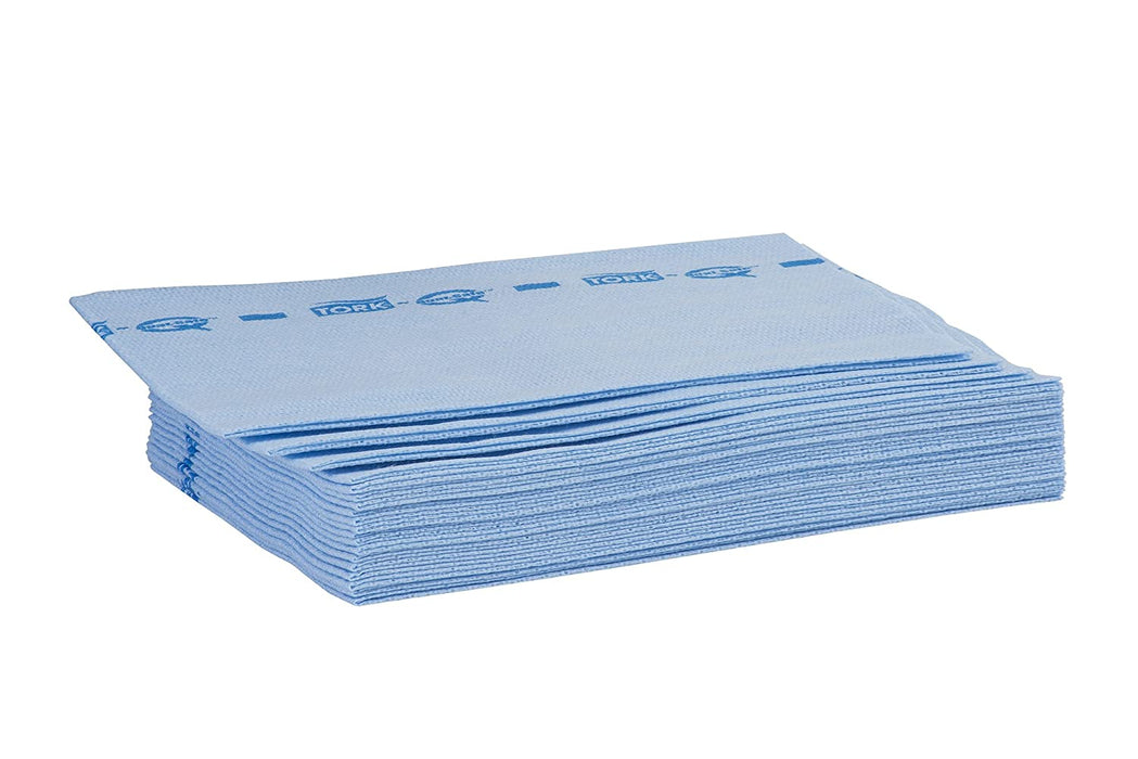 Essity Tork Quat-Friendly Foodservice Cleaning Towels - Quat-Friendly Foodservice Cleaning Towel, 1/4 Fold, Blue - 192196