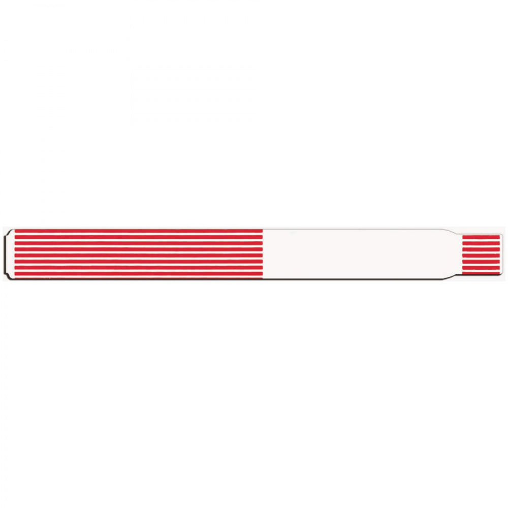 Scanband Thermal Wristband Thermal Adhesive Closure 1 1/8"X11 1/2 3" Adult Red - 500 Per Box