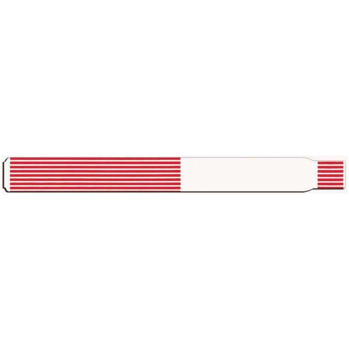 Scanband Thermal Wristband Thermal Adhesive Closure 1 1/8"X11 1/2 3" Adult Red - 500 Per Box