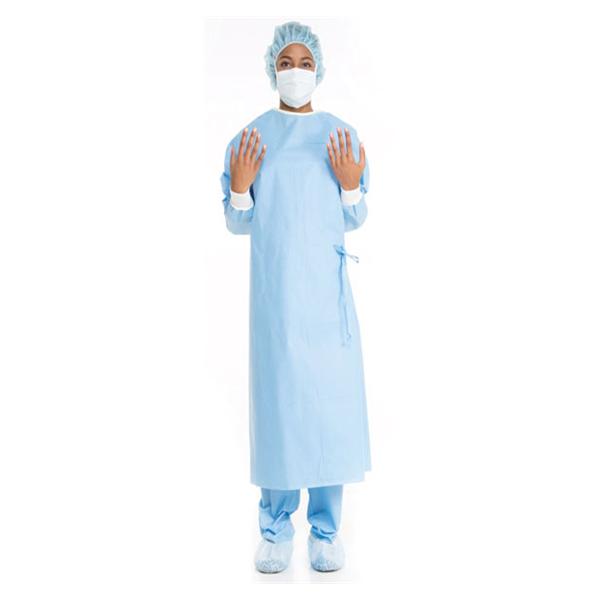 O & M Halyard Gown Surgical Ultra Sm Blu/Ylw Nckbnd NRnfrcd AAMI L3 Strl 34/Ca