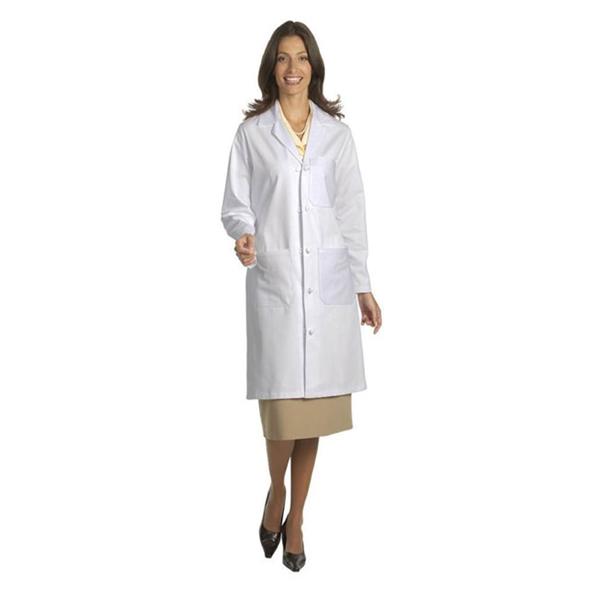 Fashion Seal Lab Coat 100% Sanforized Cotton Heavyweight Twill Unsx Wht 2XL Ea (437-2XL)