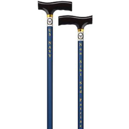 Cane with Fritz Handle - Navy