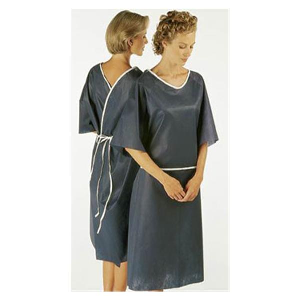 Techstyles Gown Patient Nonwoven Univ 48" Unsx DkBlu Open Back Adlt 50/CA