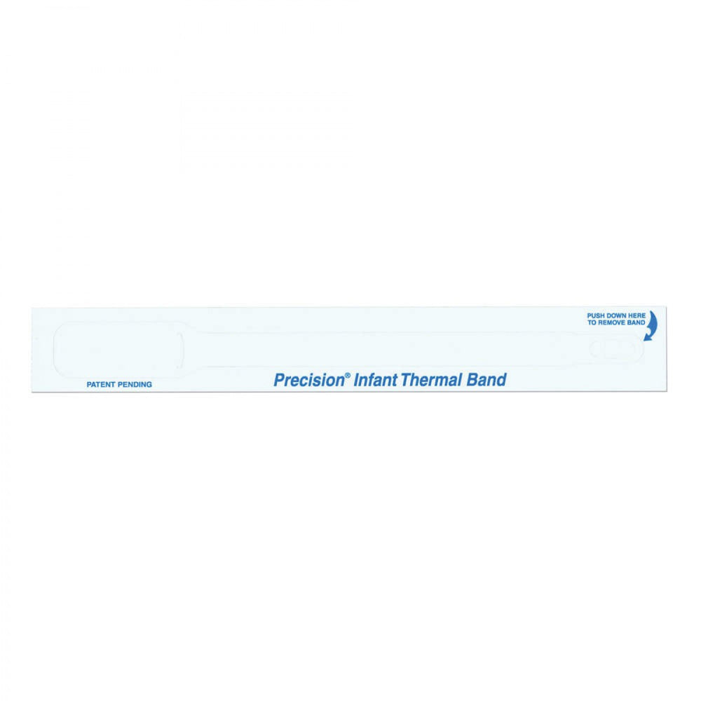 Precision Thermal Wristband Thermal Adhesive Closure 3/4"X7 1 1/2" Infant White - 400 Per Box