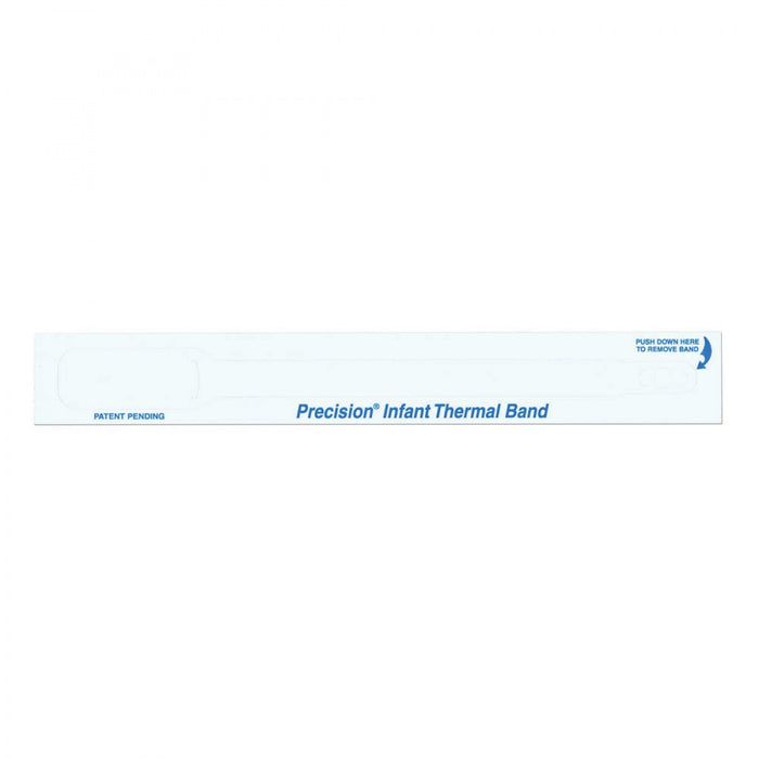 Precision Thermal Wristband Thermal Adhesive Closure 3/4"X7 1 1/2" Infant White - 400 Per Box