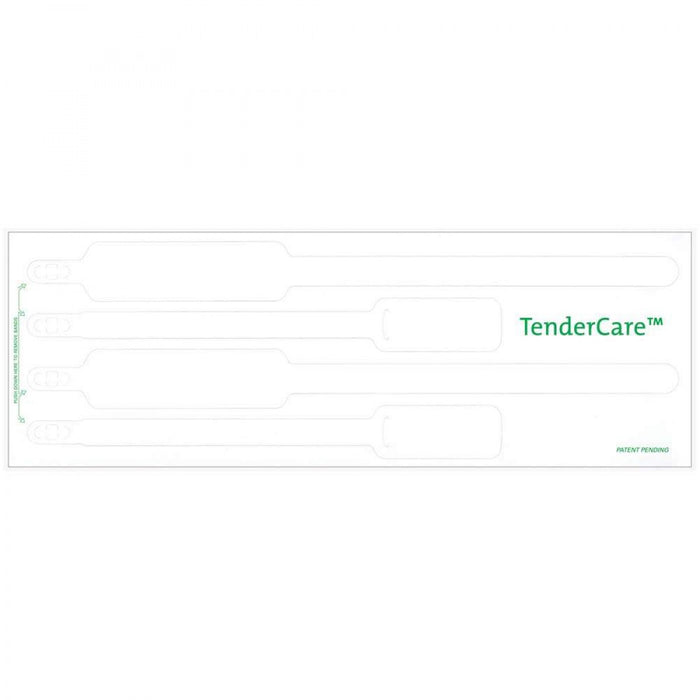 Tendercare Thermal Wristband Thermal 4Pt Mother, Father, Baby Set; Adhesive Closure X 3" 11" L X 1" H (Adult) 7" L X 8" H (Infant) White - 300 Per Box