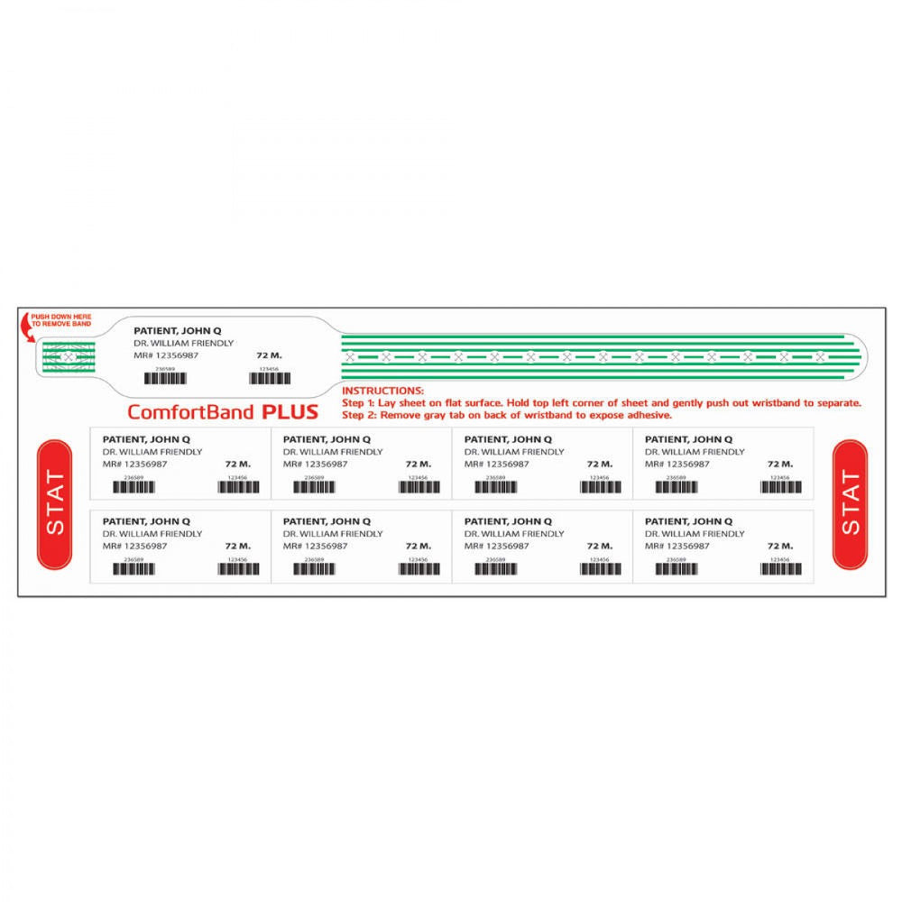 Comfortband Plus Thermal Wristband Adhesive Closure 240/Box