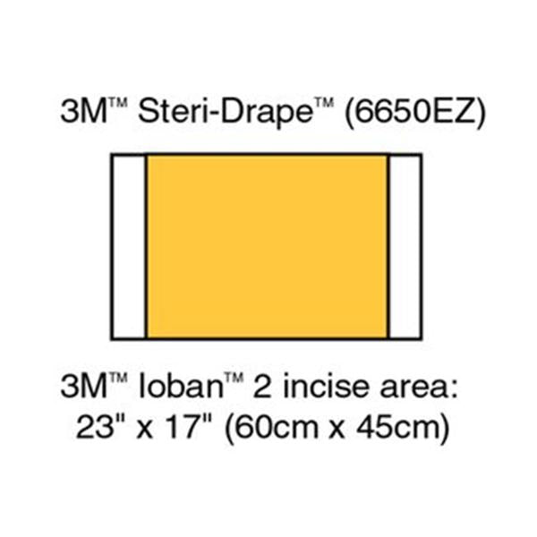 3M Medical Products Drape Surgical Ioban 2 Non-Fenestrated 23x17" Clear Sterile 10/Bx, 4 BX/CA (6650EZ)