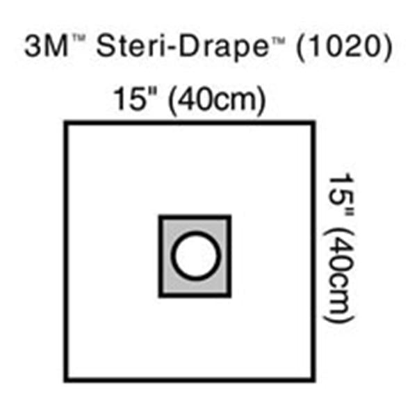 3M Medical Products Drape Ophthalmic Surgical Steri-Drape Fen 15x15 Sm Clr Strl 10/Bx, 4 BX/CA (1020)