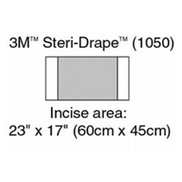 3M Medical Products Drape Surgical Steri-Drape Non-Fenestrated 23x17" Clr Strl 10/Bx