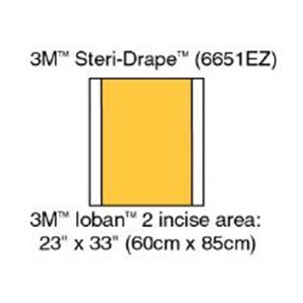 3M Medical Products Drape Surgical Ioban 2 Non-Fenestrated 23x33" Clear Sterile 10/Bx, 4 BX/CA (6651EZ)