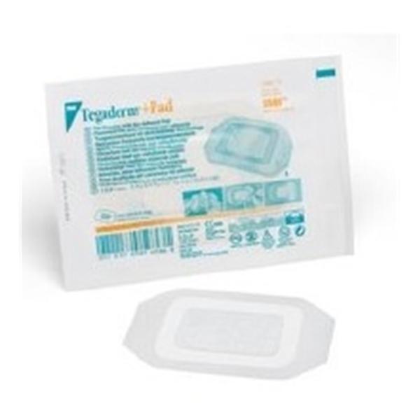 3M Medical Products Drsng Islnd Tegaderm +Pad Flm 3.5x4 Adhs NAdhr Trans Abs LF 25/Bx, 4 BX/CA (3586)