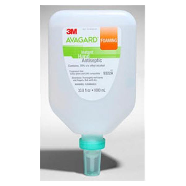 3M Medical Products Sanitizer Foam Avagard D 1000 mL Fragrance Free Ea, 5 EA/CA (9322A)