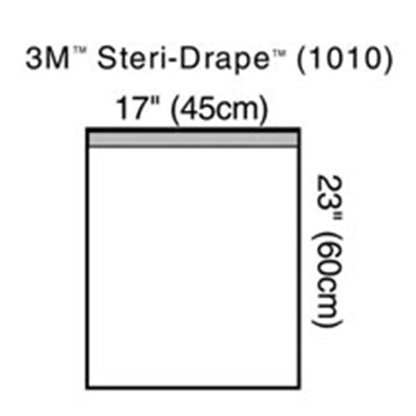 3M Medical Products Drape Utility Steri-Drape Fenestrated 23x17" Lg Clear Strl 10/Bx, 4 BX/CA (1010)