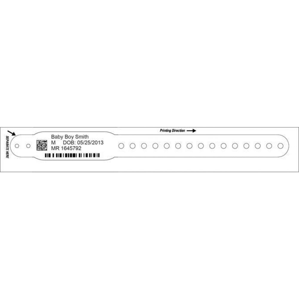 Dimensions: 7 1/4"" X 3/4" Info Area: 1 1/4"" X 3/4" Bands/Roll: 100 Rolls/Box: 2 Core Size: 1 1/2" Wound Out