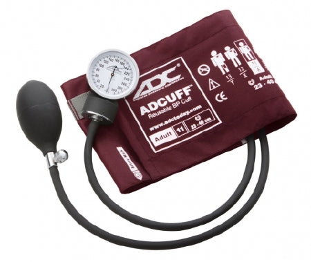 American Diagnostic Prosphyg 760 Pocket Aneroid Sphyg - Prosphyg 760 Pocket Aneroid Sphygmomanometer, Adult, Large, Burgundy - 760-12XBD