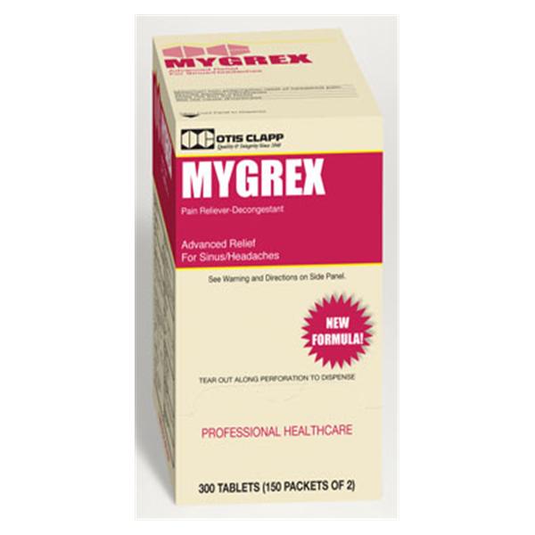 Medique Pharmaceuticals Mygrex 500/5mg Tablets Film Coated Unit Dose 2x150/bx