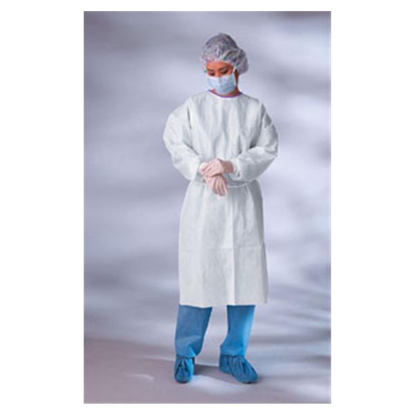 Medline Industries  Gown Isolation One Size White 50/Ca (NONLV350)