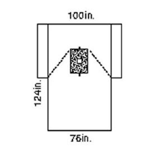 O & M Halyard Drape Breast/Chest Sheet 6x6" Fenestrated 1x76x124" Sterile 10/Ca