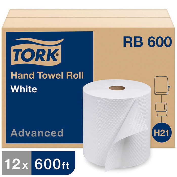 Essity Professional Tork Advanced Hand Towel Rolls - TOWEL, HARD ROLL, 1PLY, WHT 12RL/600 - RB600