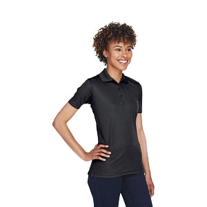 Ultraclub UltraClub Ladies' Cool & Dry Mesh Piqué Polo - 100% Polyester Cool and Dry Mesh Pique Polo Shirt, Women's, Black, Size M - 8210L BLACK M