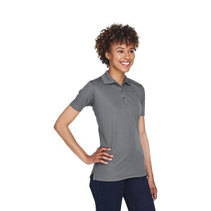 Ultraclub UltraClub Ladies' Cool & Dry Mesh Piqué Polo - 100% Polyester Cool and Dry Mesh Pique Polo Shirt, Women's, Charcoal, Size XL - 8210L CHAR XL