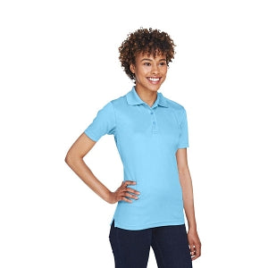 Ultraclub UltraClub Ladies' Cool & Dry Mesh Piqué Polo - 100% Polyester Cool and Dry Mesh Pique Polo Shirt, Women's, Columbia Blue, Size S - 8210L CLB S