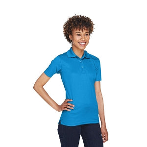 Ultraclub UltraClub Ladies' Cool & Dry Mesh Piqué Polo - 100% Polyester Cool and Dry Mesh Pique Polo Shirt, Women's, Pacific Blue, Size 3XL - 8210L PACB 3XL