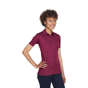 Ultraclub UltraClub Ladies' Cool & Dry Mesh Piqué Polo - 100% Polyester Cool and Dry Mesh Pique Polo Shirt, Women's, Wine, Size S - 8210L WINE S