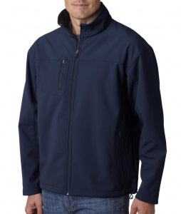 Ultraclub Unisex Wind Jackets - Men's 100% Polyester Ripstop Jacket with Zip Pocket and Cadet Collar, Navy, Size 4XL - 8280NAVY4XL