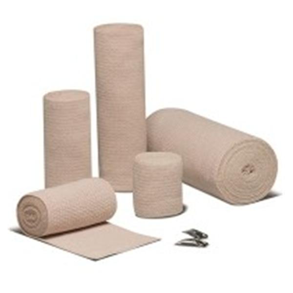 Hartmann USA Bandage REB 6"x5yd Stretch Elastic Clip Closure Tan LF NS 10/Pk, 6 PK/CA (16600000)